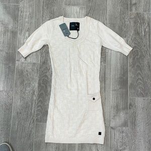 G Star Cream Jacquard Knit Dress